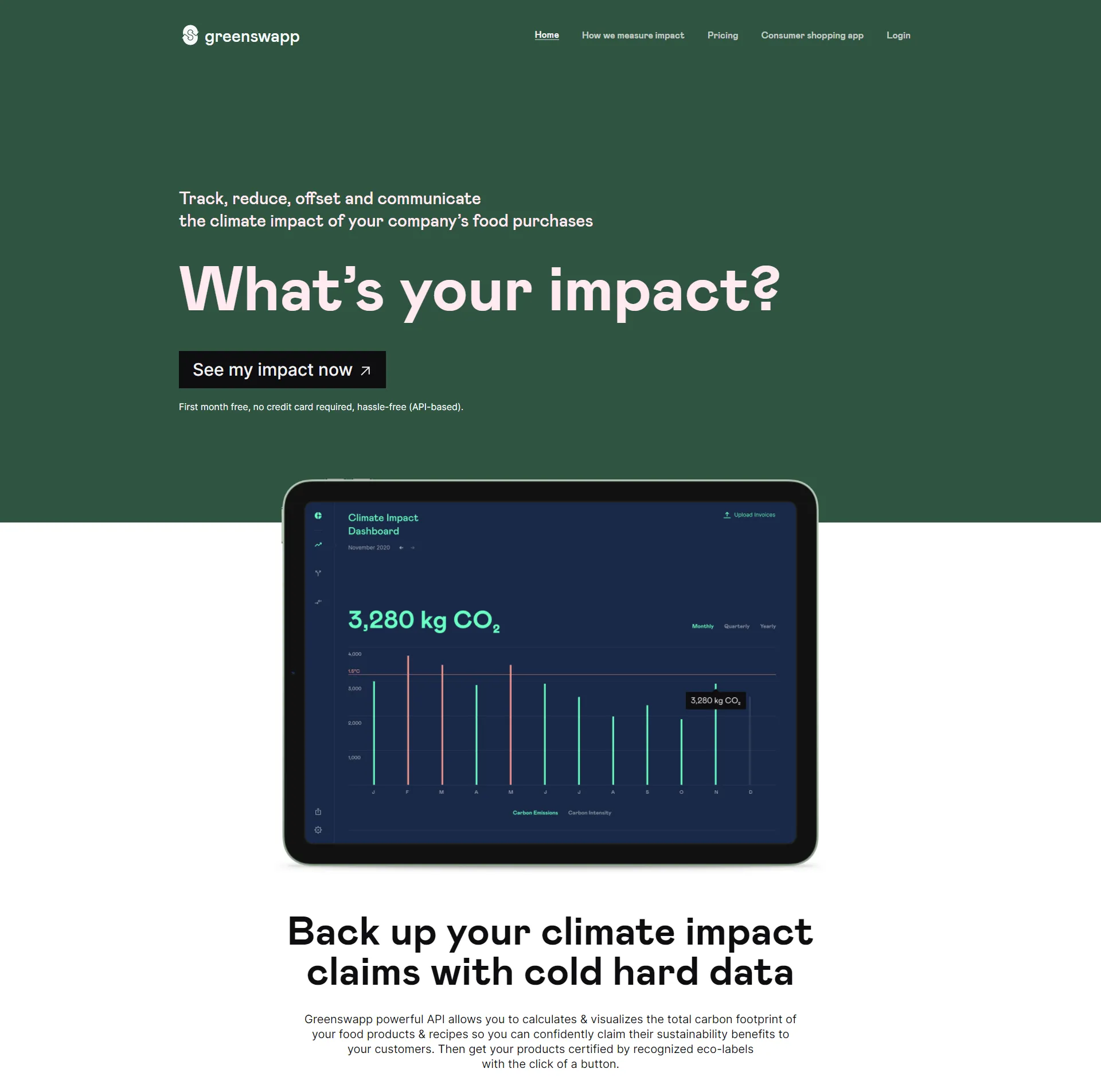 GreenSwapp — Automating carbon-footprint scoring for a climate-impact food platform
