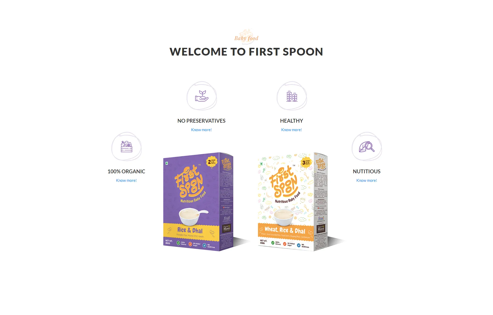FirstSpoon — A D2C baby food brand that needed a shopfront as careful as its recipes